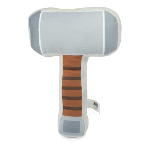 Buckle-Down Gray/Brown Marvel Thors Hammer Plush Squeaker Dog Toy