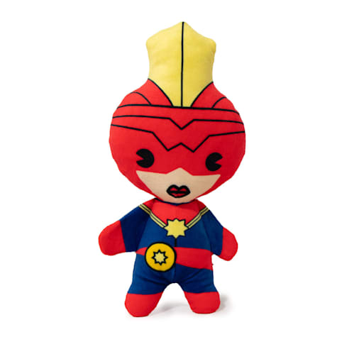 Buckle-Down Marvel Kawaii Captain Marvel Standing Pose Plush Squeaker Dog Toy