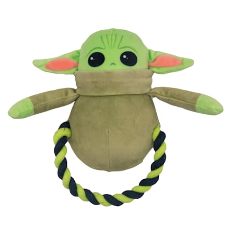 Buckle-Down Green/Black Star Wars The Child Plush and Round Rope Dog Toy