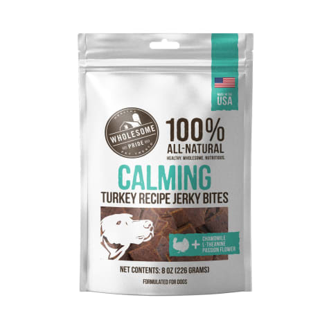 Wholesome Pride Functional Calming Support Turquoise Jerky Bites Dog Treats
