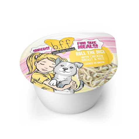 B.F.F. Dog Fun Size Meals! Roll the Dice with Chicken Breast & Rice in Broth Wet Dog Food