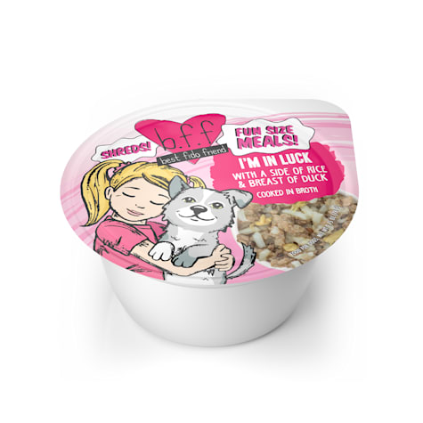 B.F.F. Dog Fun Size Meals! I'm in Luck with a side of Rice & Breast of Duck in Broth Wet Dog Food