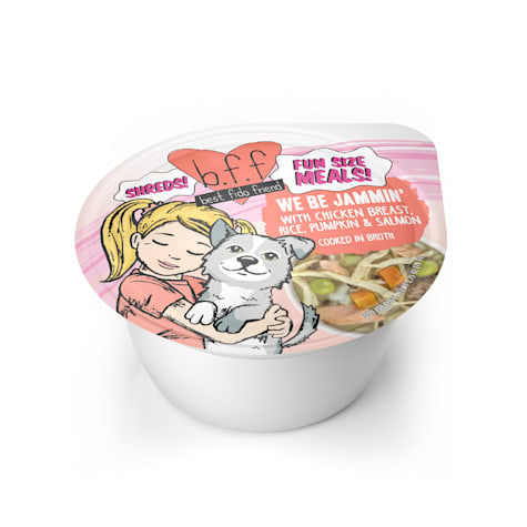 B.F.F. Dog Fun Size Meals! We Be Jammin' with Chicken Breast, Rice, Pumpkin & Salmon in Broth Wet Dog Food