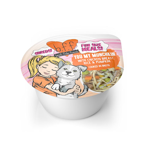 B.F.F. Dog Fun Size Meals! You My Munchkin with Chicken Breast, Rice & Pumpkin in Broth Wet Dog Food
