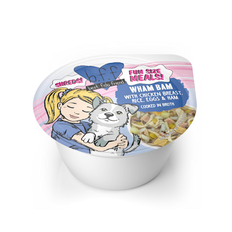 B.F.F. Dog Fun Size Meals! Wham Bam with Chicken Breast, Rice, Eggs & Ham in Broth Wet Dog Food