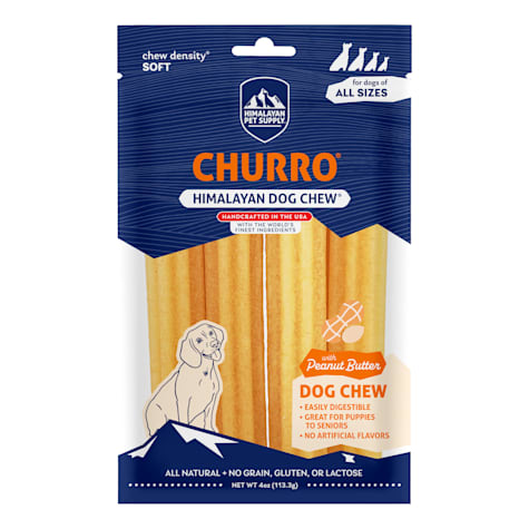 Himalayan Dog Chew CHURRO Peanut Butter Dog Treats
