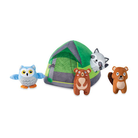 PetShop by Fringe Studio Happy Campers Hide & Seek Burrow Plush Dog Toy