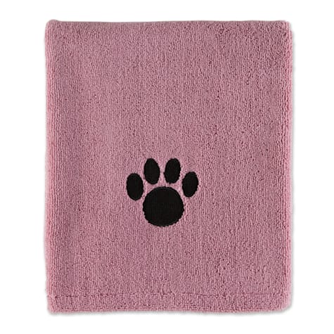 Bone Dry Rose Embroidered Paw Pet Towel