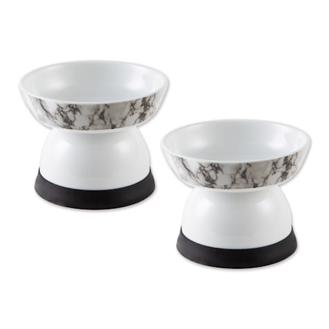 Bone Dry Raised Marble Pet Bowl