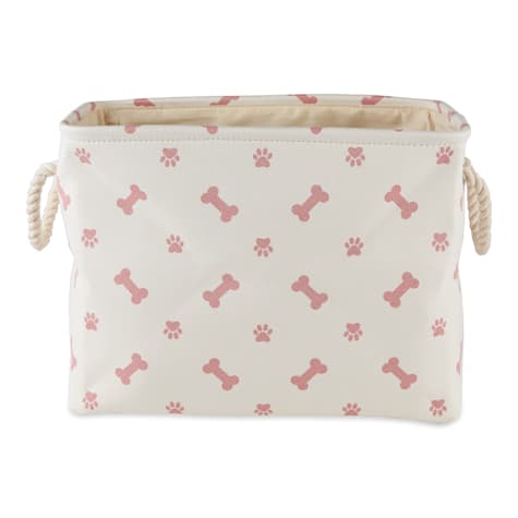 Bone Dry Rose Rectangle Polyester Pet Bin Paw-Bone