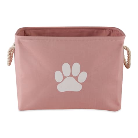 Bone Dry Rose Rectangle Polyester Pet Bin Paw