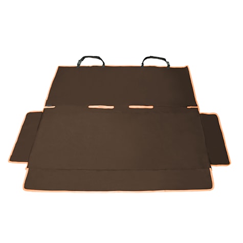 Pet Life Brown Open Road Mess-Free Back Seat Safety Car Seat Cover Protector for Dog, Cats, and Children