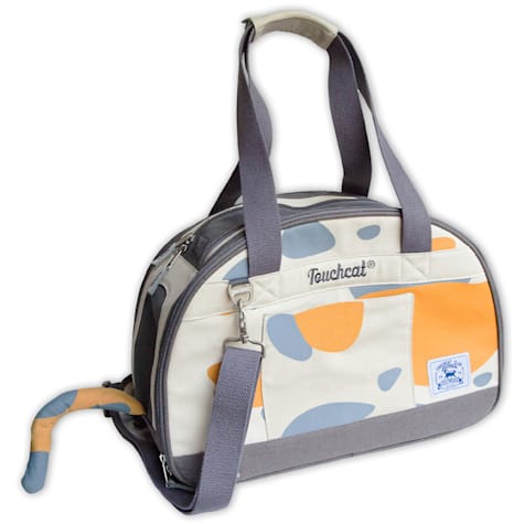 Touchcat White 'Tote-Tails' Designer Airline Approved Collapsible Cat Carrier