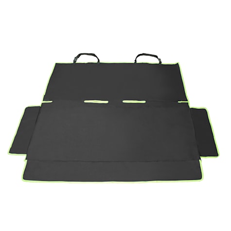 Pet Life Black Open Road Mess-Free Back Seat Safety Car Seat Cover Protector for Dog, Cats, and Children