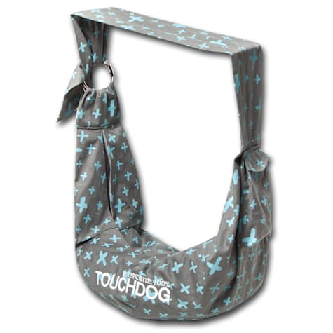Touchdog Grey 'Paw-Ease' Over-The-Shoulder Travel Sling Pet Carrier