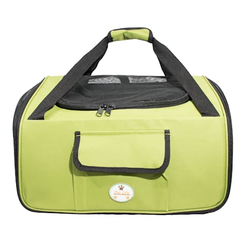 Pet Life Olive Ultra-Lock' Collapsible Safety Travel Wire Folding Pet Car Seat Carrier