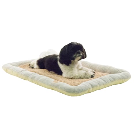 Pet Life Beige Nano-Silver Anti-Bacterial Neutral Carpentry Designer Dog Bed