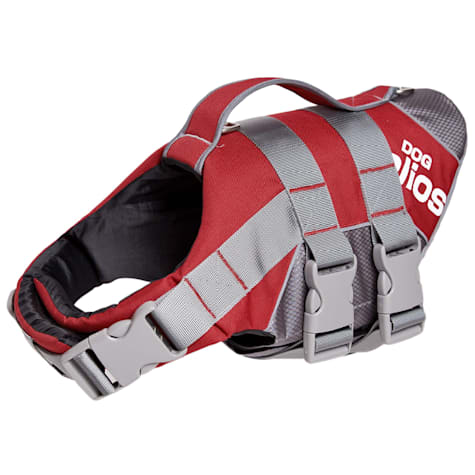 Dog Helios Red Splash-Explore Outer Performance 3M Reflective and Adjustable Buoyant Dog Harness and Life Jacket