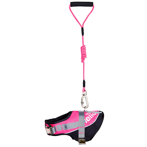 Dog Helios Pink Bark-Mudder Easy Tension 3M Reflective Endurance 2-in-1 Adjustable Dog Leash and Harness