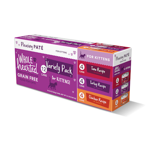 WholeHearted Grain Free Wet Kitten Food Pate Variety Pack