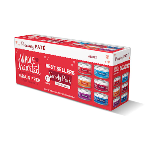 WholeHearted Grain Free Best Sellers Wet Cat Food Pate Variety Pack