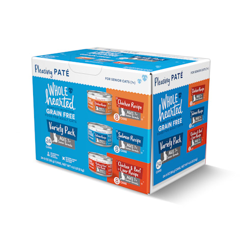 WholeHearted Grain Free Senior Wet Cat Food Pate Variety Pack