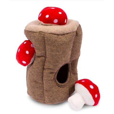 Harry Barker Hideaway Stump Mushroom Plush Dog Toy