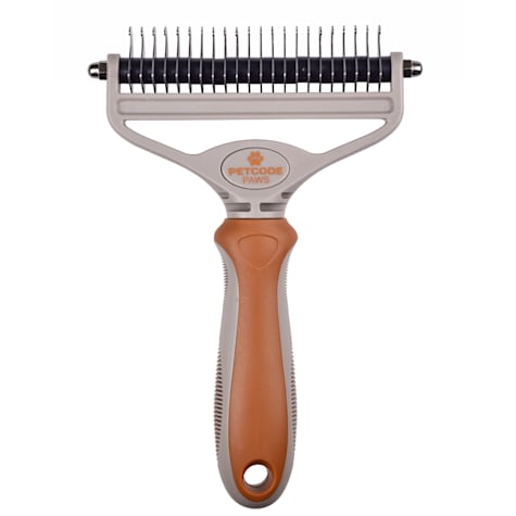 Petcode Paws Large Duo Groomer Brush + Comb in One for Dogs & Cats in Terra Brown