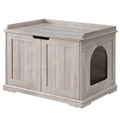 UniPaws Cat Litter Box Enclosure in Weathered Gray