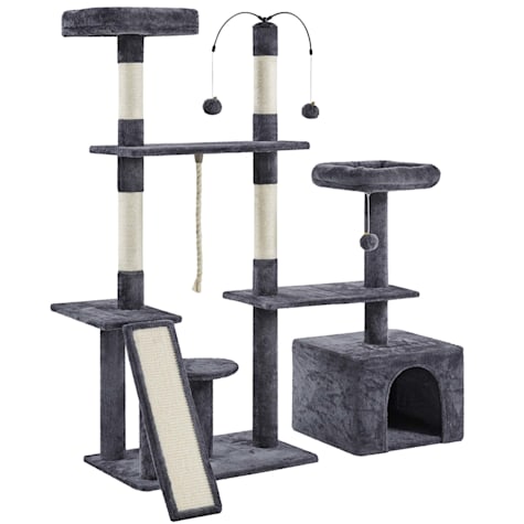 Topeakmart Multilevel Plush Cat Tree Play Center