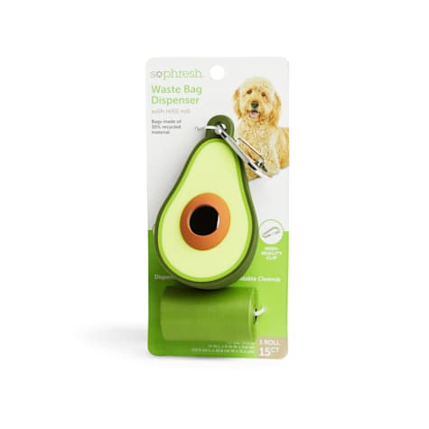 So Phresh Avocado Waste Bag Dispenser with 15 refills for Dogs
