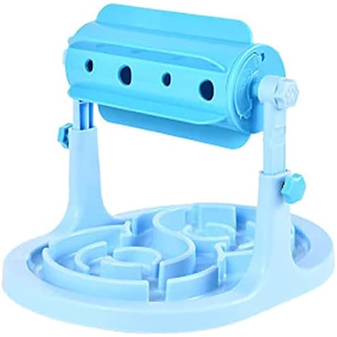 Piggy Poo and Crew Blue Adjustable Height Slow Feeder Bowl