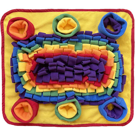 Piggy Poo and Crew Rainbow Pet Snuffle Mat Toy