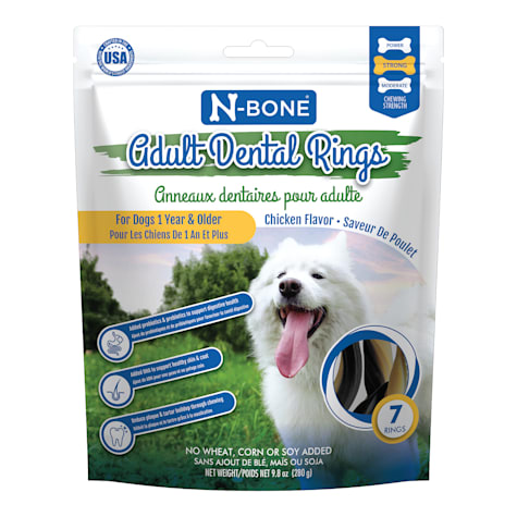 N-Bone Adult Dental Rings Chicken Flavor Dog Treats