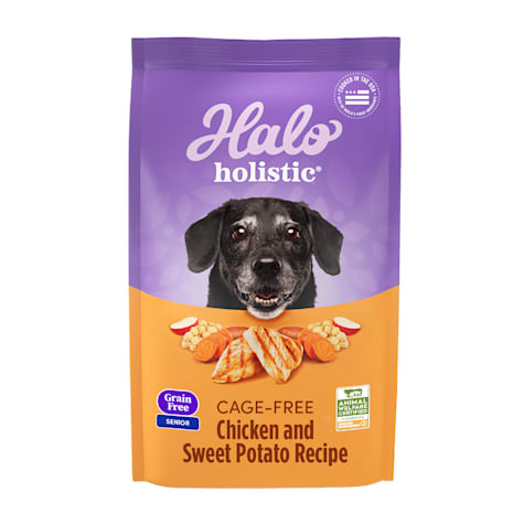Halo Holistic Complete Digestive Health Grain Free Chicken and Sweet Potato Recipe Senior Dry Dog Food