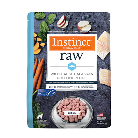 Instinct Frozen Raw Bites Grain Free Wild-Caught Alaskan Pollock Recipe Dog Food