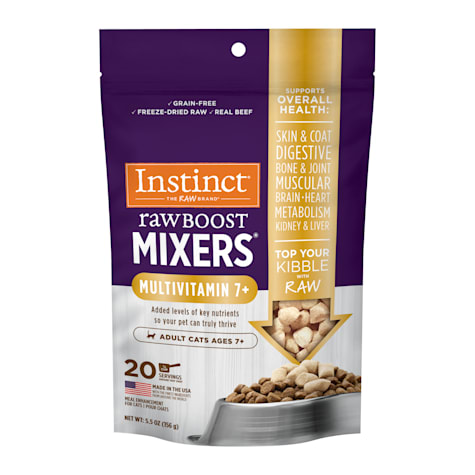 Instinct Freeze Dried Raw Boost Mixers Grain Free Multivitamin for Adult Cats Ages 7+ Food Topper