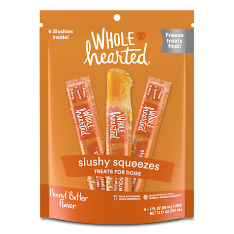 WholeHearted Slushy Squeeze Peanut Butter Frozen POP Treats for Dogs