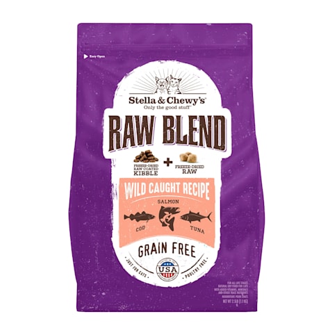 Stella & Chewy's Raw Blend Kibble Grain Free Protein Rich Meals Wild-Caught Fish Recipe Dry Cat Food