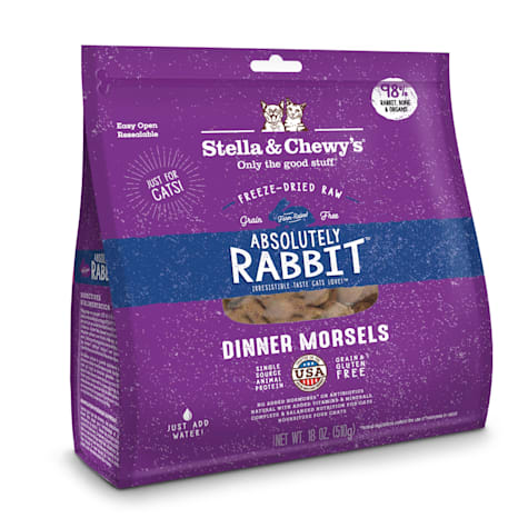 Stella & Chewy's Freeze-Dried Raw Dinner Morsels Protein Rich Absolutely Rabbit Recipe Dry Cat Food