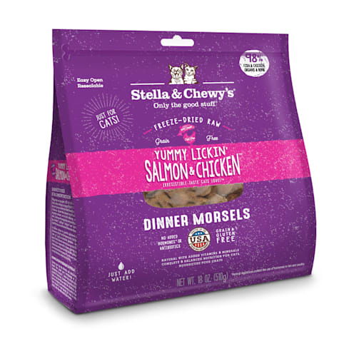 Stella & Chewy's Freeze-Dried Raw Dinner Morsels Protein Rich Yummy Lickin' Salmon & Chicken Recipe Dry Cat Food