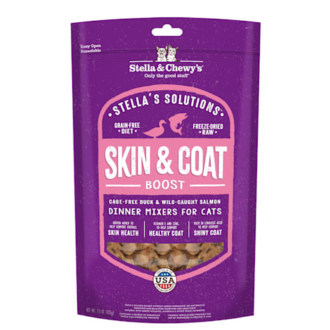 Stella & Chewy's Skin & Coat Boost Cage-Free Duck & Wild-Caught Salmon Dinner Mixer Dry Cat Food