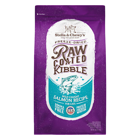 Stella & Chewy's Raw Coated Kibble Grain Free Protein Rich Meals Wild Caught Salmon Recipe Dry Cat Food