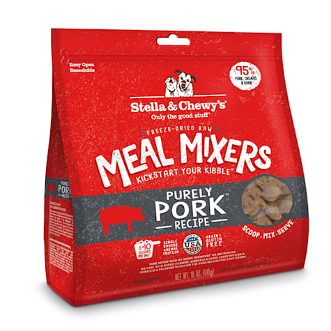 Stella & Chewy's Freeze Dried Raw Purely Pork Meal Mixer High Protein Dry Dog Food Topper