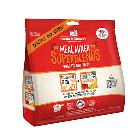 Stella & Chewy's Freeze Dried Raw Grass-Fed Beef Meal Mixers SuperBlends Dry Dog Food Topper