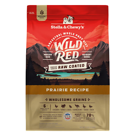 Stella & Chewy's Wild Red Raw Coated High Protein Wholesome Grains Prairie Recipe Dry Dog Food
