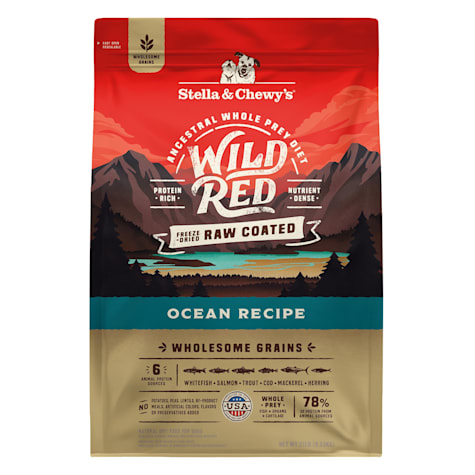Stella & Chewy's Wild Red Raw Coated High Protein Wholesome Grains Ocean Recipe Dry Dog Food