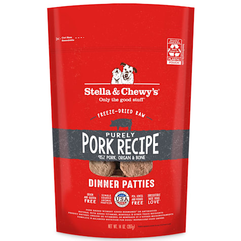 Stella & Chewy's Freeze Dried Raw Dinner Patties High Protein Purely Pork Recipe Dry Dog Food