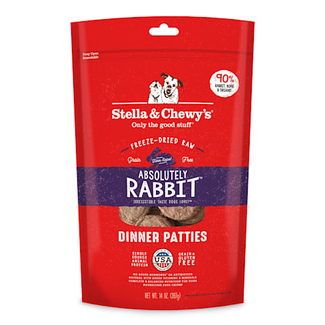 Stella & Chewy's Freeze Dried Raw Dinner Patties High Protein Absolutely Rabbit Recipe Dry Dog Food
