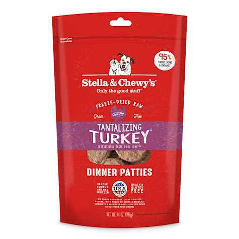 Stella & Chewy's Freeze Dried Raw Dinner Patties High Protein Tantalizing Turkey Recipe Dry Dog Food